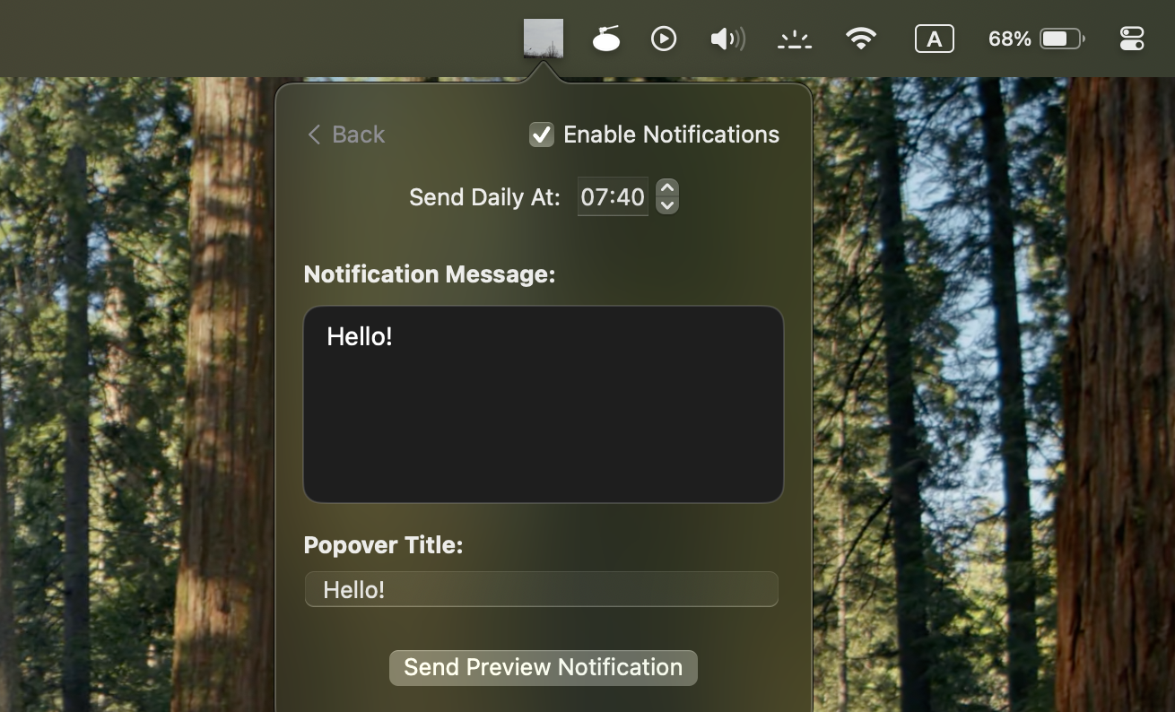 Settings Window